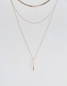 Ожерелье в три ряда Nylon - Золотой