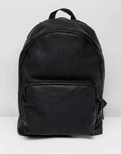 Черный рюкзак из искусственной кожи с внутренним отделением для ноутбука ASOS - Черный