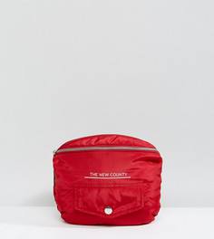 Красная большая дутая сумка-кошелек на пояс The New County - Красный