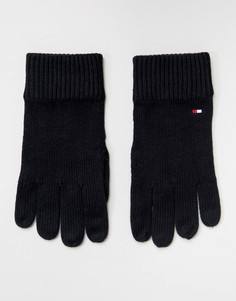 Черные перчатки на основе хлопка пима Tommy Hilfiger - Черный