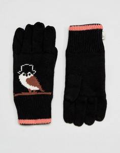 Перчатки с совами Yumi - Черный
