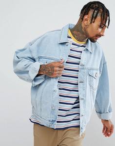 Светлая джинсовая куртка оверсайз ASOS - Синий
