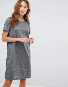 Платье-футболка с эффектом металлик Vila - Серый