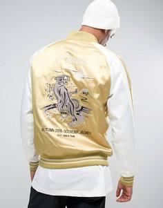 Бежевая куртка с вышивкой Puma эксклюзивно для ASOS - Зеленый