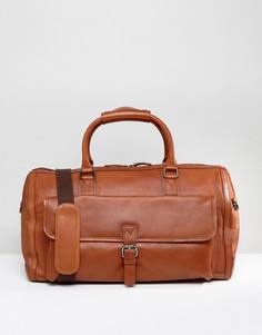 Светло-коричневая кожаная сумка British Belt Co - Рыжий