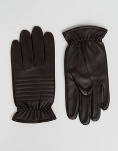 Черные кожаные байкерские перчатки Barneys - Черный Barneys Originals
