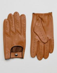 Светло-коричневые автомобильные перчатки Barneys - Рыжий Barneys Originals