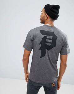 Серая футболка с логотипом на спине Primitive Skateboarding - Серый