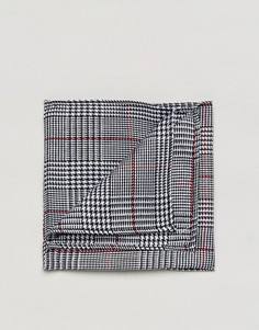 Платок для пиджака в клетку принц Уэльский ASOS - Черный