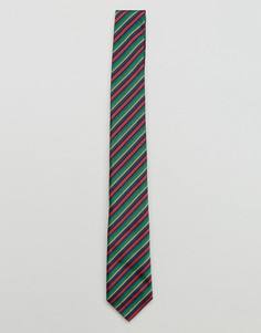 Черный галстук в разноцветную полоску PS by Paul Smith - Черный