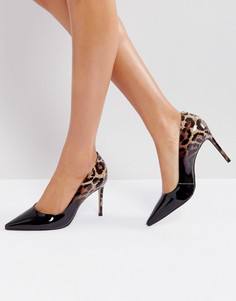 Туфли-лодочки с леопардовым принтом Carvela - Черный