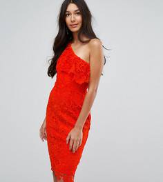 Кружевное платье на одно плечо Paper Dolls Tall - Красный
