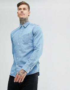 Джинсовая рубашка цвета индиго Wrangler - Синий