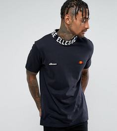 Черная футболка с высоким воротом и логотипом Ellesse - Черный
