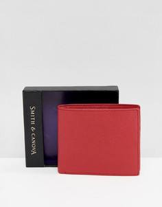 Красный кожаный бумажник Smith And Canova - Красный