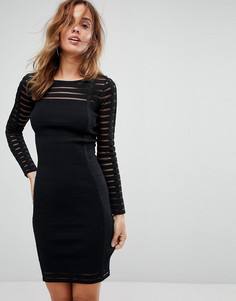 Облегающее платье в рубчик Supertrash - Черный