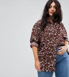 Рубашка с цветочным принтом Rage Plus - Красный