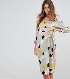 Платье с запахом и абстрактным принтом ASOS Maternity NURSING - Мульти