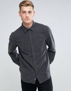 Темно-серая фактурная фланелевая рубашка классического кроя Jack Wills Somerby - Серый