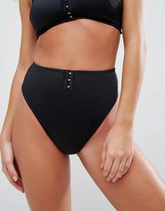 Плавки бикини с крючками и петлями ASOS - Выбирай и комбинируй - Черный