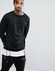 Свитер со шнуровкой Night Addict - Черный