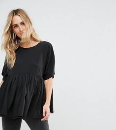 Присборенный топ для беременных ASOS Maternity - Черный