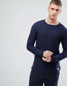 Темно-синий узкий джемпер в рубчик Lindbergh - Темно-синий