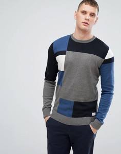 Синий джемпер в стиле колор блок Lindbergh - Синий