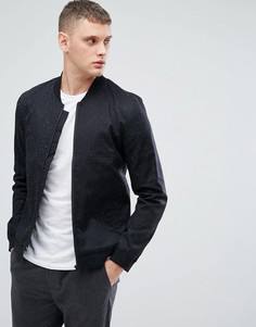 Темно-синий строгий бомбер в крапинку Lindbergh - Темно-синий