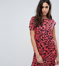 Платье мини с леопардовым принтом PrettyLittleThing - Красный