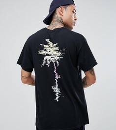Черная футболка с пальмовым принтом на спине Crooked Tongues - Черный