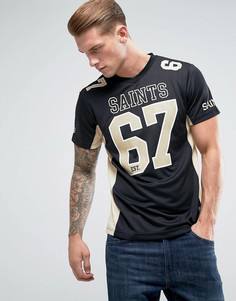Сетчатая футболка Majestic NFL New Orlean Saints - Черный