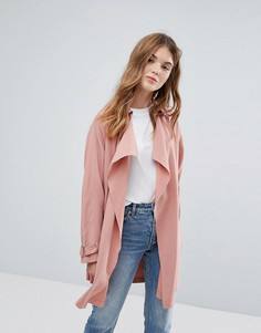 Легкое каскадное пальто New Look - Розовый