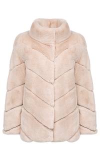 Жакет из меха кролика с кожаной отделкой Virtuale Fur Collection