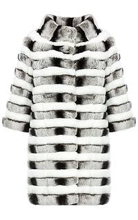 Шуба из меха кролика и натуральной кожи Virtuale Fur Collection