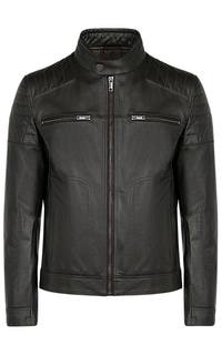 Мужская кожаная куртка на синтепоне Urban Fashion For Men