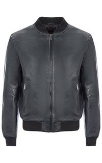 Мужской бомбер из натуральной кожи на синтепоне Urban Fashion For Men
