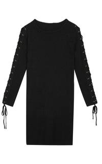 Черное платье со шнуровкой La Reine Blanche