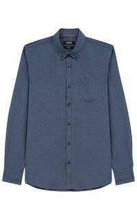 Синяя хлопковая рубашка Al Franco