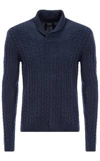 Синий вязаный джемпер Al Franco