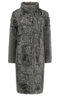 Утепленное пальто из овчины и меха козлика Virtuale Fur Collection