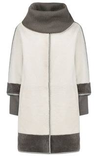 Пальто из овчины со съемными трикотажными деталями Virtuale Fur Collection