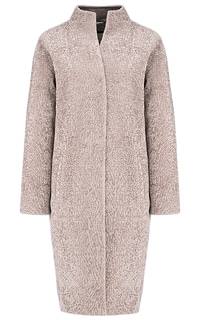 Утепленное пальто из вязаной овчины с кожаной отделкой Virtuale Fur Collection