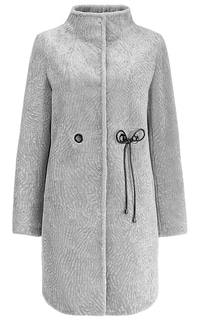 Пальто из вязаной овчины на синтепоне Virtuale Fur Collection
