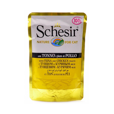 Корм Schesir 1027 Тунец и цыпленок 100g для кошек 132.С561