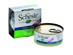 Корм Schesir 0323 Цыпленок и алое 150g для щенков 132.С689