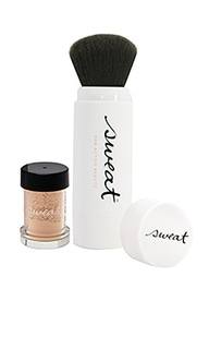 Прозрачная минеральная пудра широкого спектра действия + кисть - Sweat Cosmetics