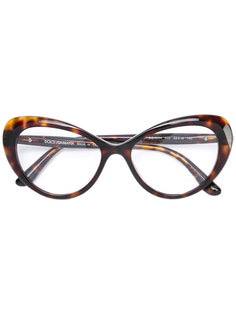 очки в оправе с леопардовым рисунком Dolce & Gabbana Eyewear