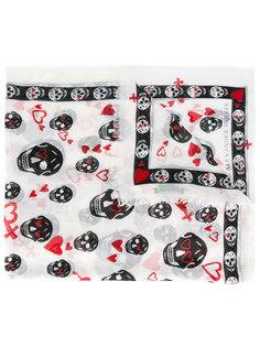 платок с принтом черепов Alexander McQueen