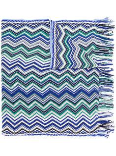 трикотажный шарф с зигзагообразным узором M Missoni